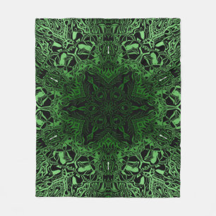 Couverture Polaire Kaleidoscope vert