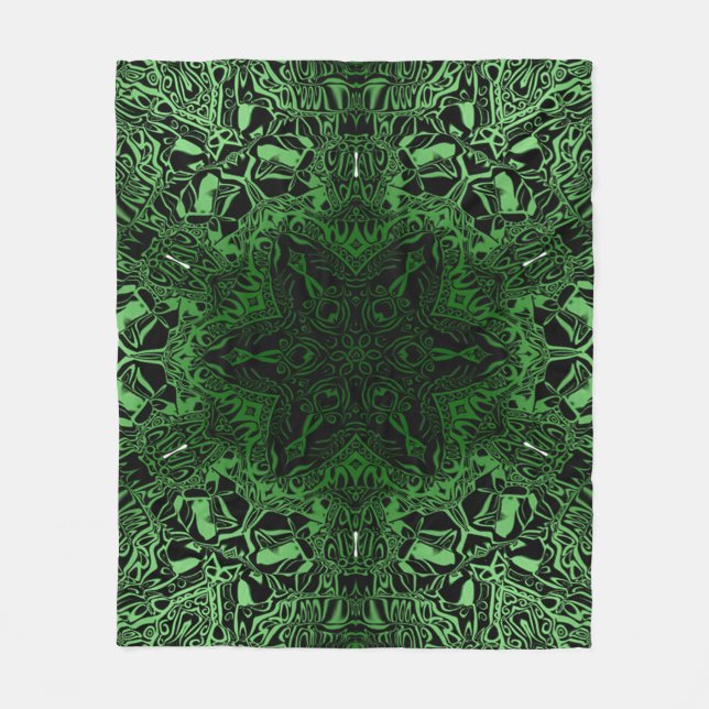 Couverture Polaire Kaleidoscope vert (Devant)