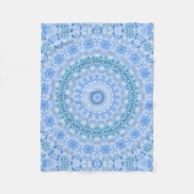 Couverture Polaire Kaleidoscopic summer circle mosaic print blue colo (Devant)