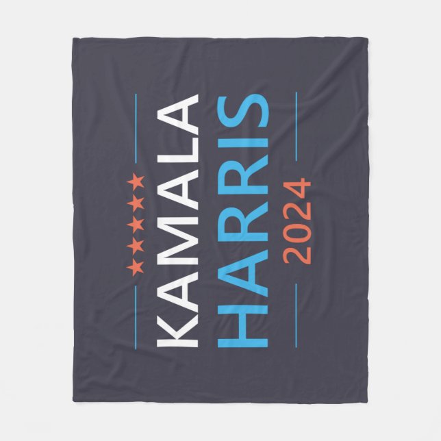 Couverture Polaire Kamala Harris 2024 pour le président (Devant)