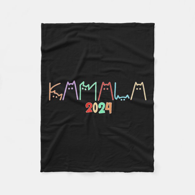 Couverture Polaire Kamala Harris Chat Letter Drôle Chat Drôle Drôle D (Devant)