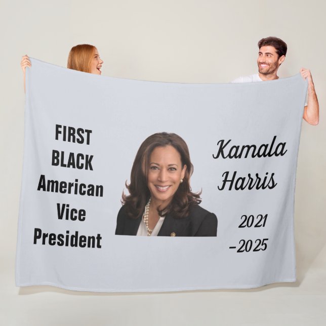 Couverture Polaire KAMALA HARRIS Throw Blanket (En situation)