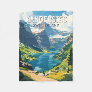 Couverture Polaire Kandersteg Suisse Voyage Art Vintage