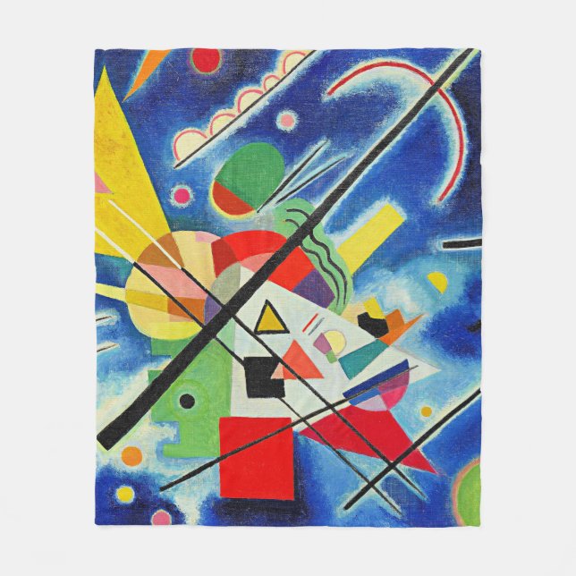 Couverture Polaire Kandinsky - Peinture Bleue, (Devant)