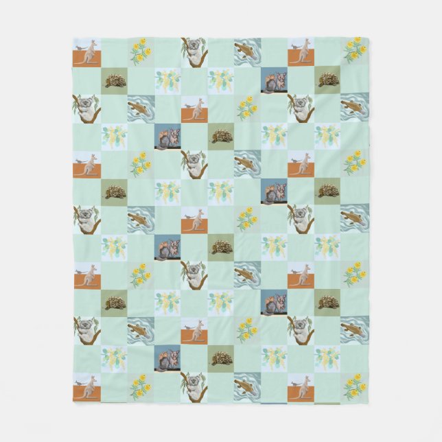 Couverture Polaire Kanga Koala Platypus Possum and Echidna (Devant)