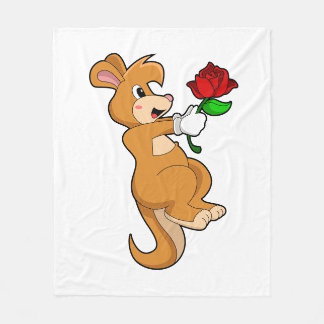 Couverture Polaire Kangaroo with Flower (Devant)