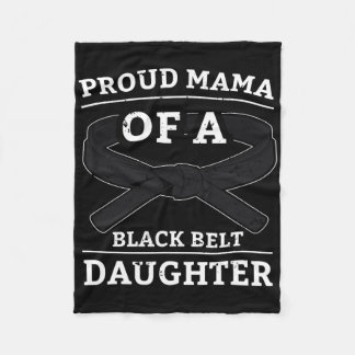 Couverture Polaire Karate Black Belt Fille Mama Cadeau Arts Martiaux