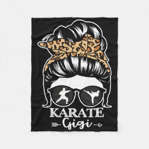 Couverture Polaire Karate Gigi Chignon Décoiffé Drôle Karatéka Gi