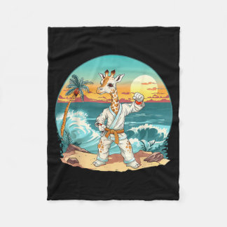Couverture Polaire Karaté Girafe Animal Mma Taekwondo Arts Martiaux