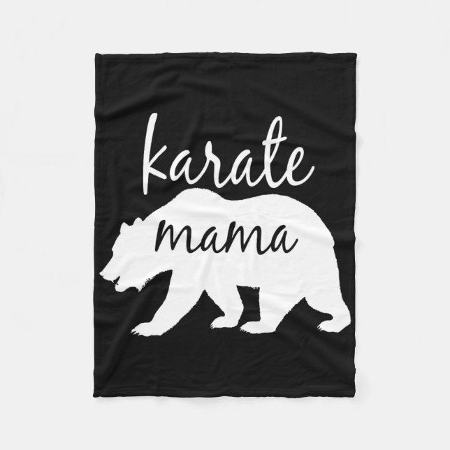 Couverture Polaire Karate Maman T Shirt Cadeau Parfait Pour Maman Fem (Devant)