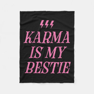 Couverture Polaire Karma is My Bestie Chemise Funny Pink Lightning Bo