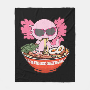 Couverture Polaire Kawaii Axolotl Manger Ramen nouilles Anime Girls T
