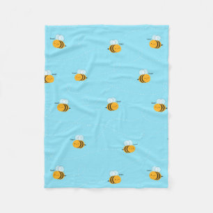 Couverture Polaire Kawaii Buzzy gaffent des abeilles