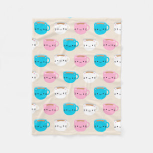 Couverture Polaire Kawaii Cats Cup de Thé