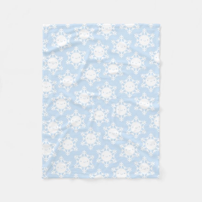 Couverture Polaire Kawaii Flèches de neige hivernales (Devant)
