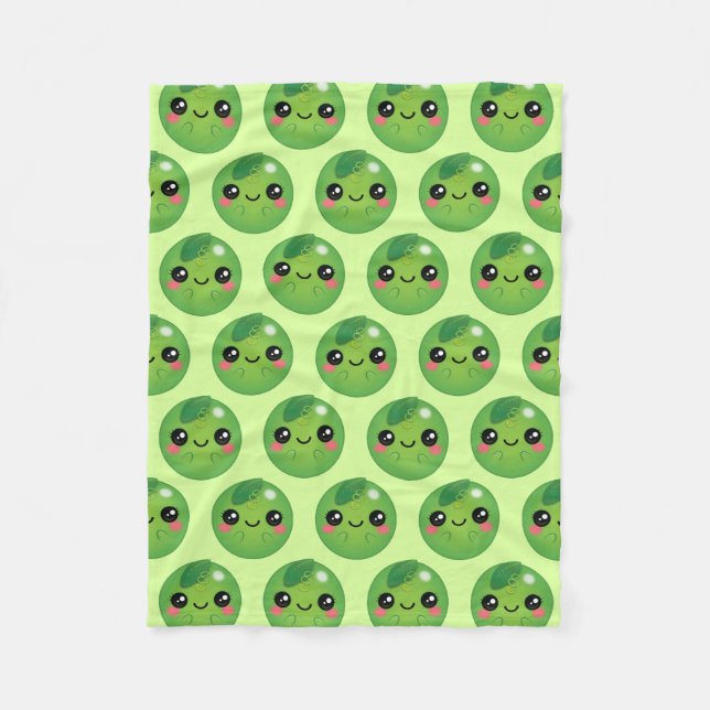 Couverture Polaire Kawaii Pea (Devant)