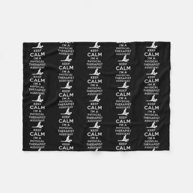 Couverture Polaire Keep calm I'm a Physical Therapist  (Devant (Horizontal))