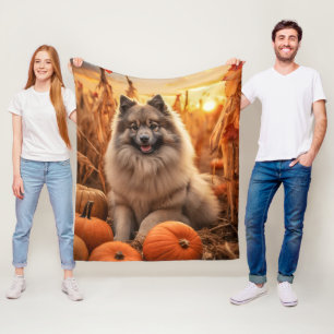 Couverture Polaire Keeshond'automne