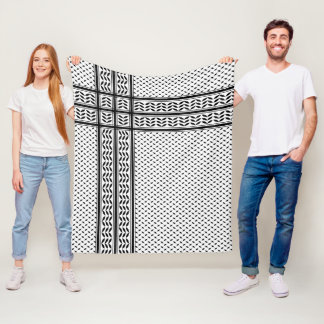 Couverture Polaire Keffiyeh Symbol of Palestine Resistance Pattern