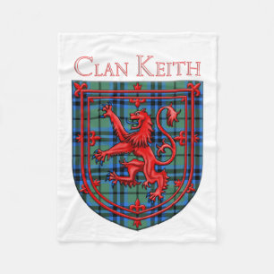 Couverture Polaire Keith Tartan Scottish Plaid Lion Rampant