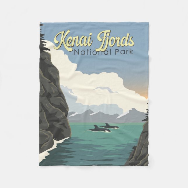 Couverture Polaire Kenai Fjords National Park Illustration Art de Voy (Devant)