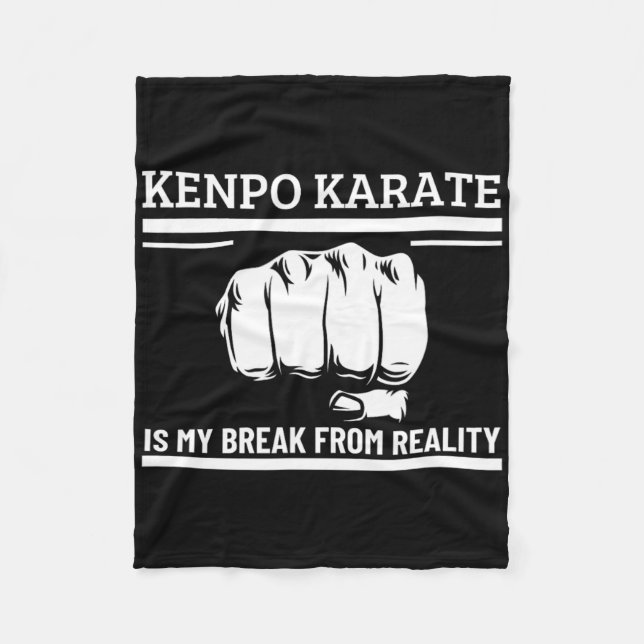 Couverture Polaire Kenpo Karate Est Ma Pause De La Réalité Drôle Amér (Devant)