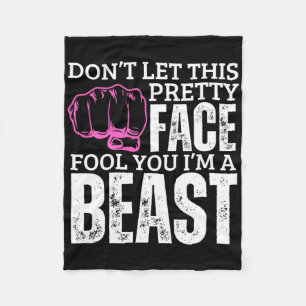 Couverture Polaire Kenpo Karate Girl I'm A Beast Funny Women American