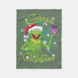 Couverture Polaire Kermit la grenouille Noël vert