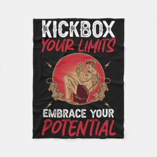 Couverture Polaire Kickbox Your Limits Embrace Your Potential Kickbox