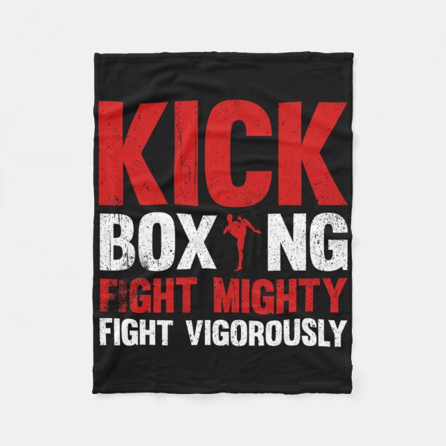 Couverture Polaire Kickboxing Fight Mighty Fight Vigorously Kickboxin (Devant)