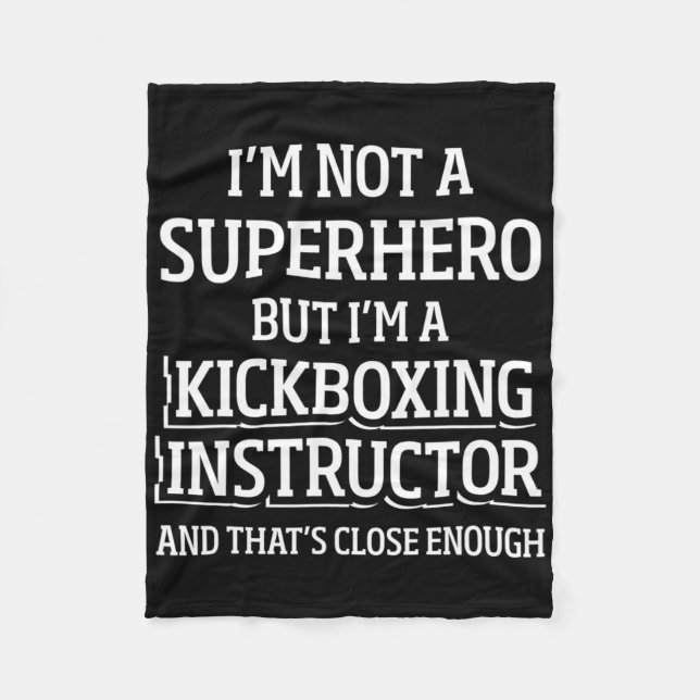 Couverture Polaire Kickboxing Instructor Kick Boxing Workout _5  (Devant)