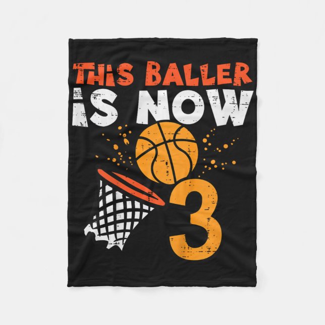 Couverture Polaire Kids This Ller Is Now 3 Sketll 3rd Birthday Bday B (Devant)