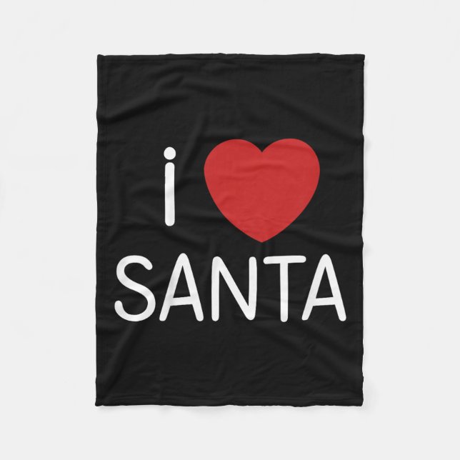 Couverture Polaire Kids Toddler I Love Santa Claus Boys Girls Christm (Devant)