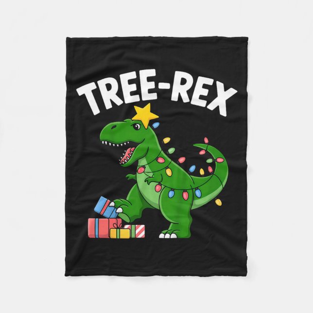 Couverture Polaire Kids Tree-rex Christmas Dinosaur T-rex Shirt Toddl (Devant)