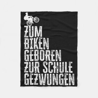 Couverture Polaire Kids Zum Biking Geboren Zur Schule Zwungen Mtb Mou