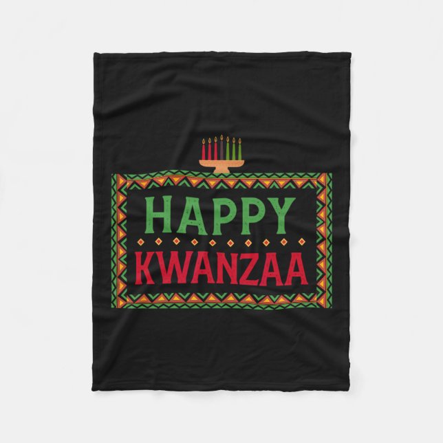 Couverture Polaire Kinara Sept Bougies Principes De Kwanzaa Happy K (Devant)