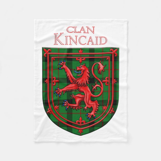 Couverture Polaire Kincaid Tartan Scottish Plaid Lion Rampant (Devant)
