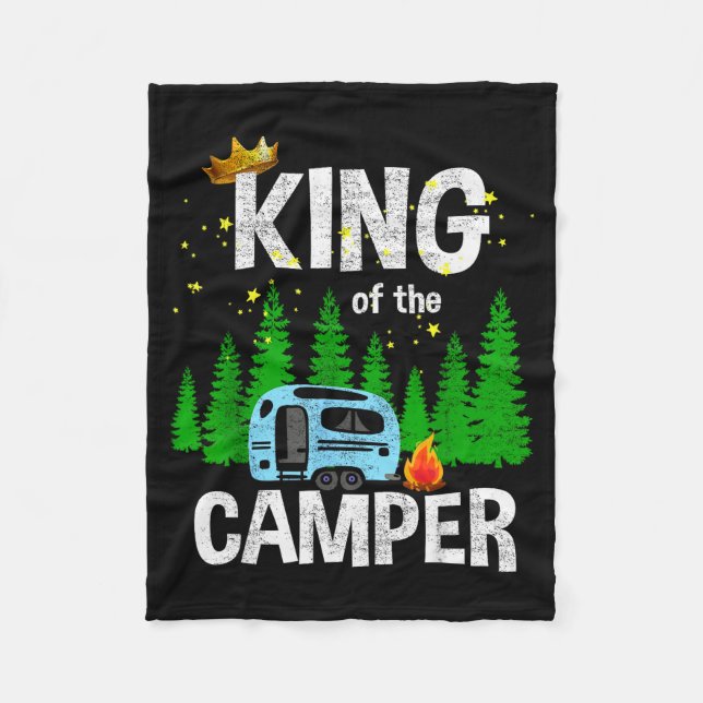 Couverture Polaire King Of The Camper Camping Travel Trailer Road Tra (Devant)