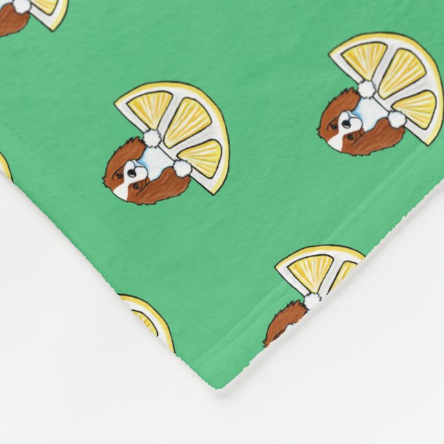 Couverture Polaire KiniArt Cavalier Vie Lemons Blanche en polaire (Coin)