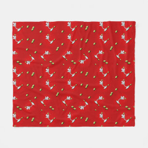 Couverture Polaire KiniArt Westie Martini Blanche polaire