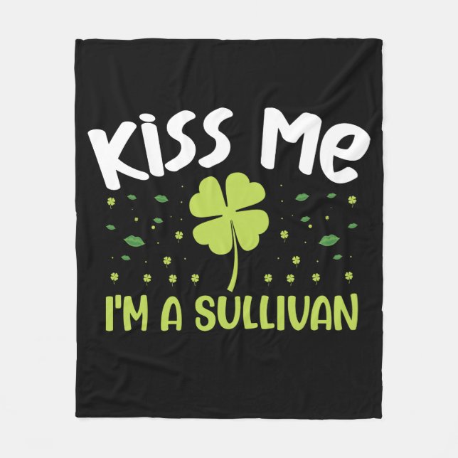 Couverture Polaire Kiss Me I'm A Sullivan - Nom Sullivan (Devant)