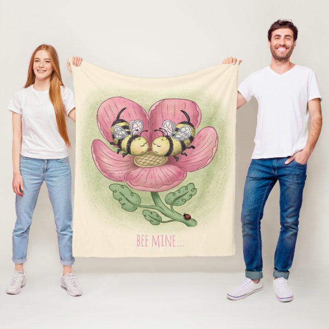 Couverture Polaire Kissing Bees (En situation)