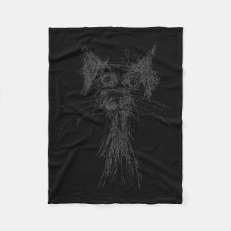 Couverture Polaire Kitten Lover Abstract Scribble Art Cute Cat Cat 