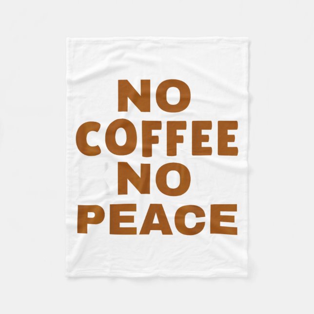 Couverture Polaire Know Coffee Know Peace Funny Caffeine Lover  (Devant)