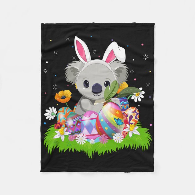 Couverture Polaire Koala Chasse aux Oeufs de Pâques Bunny Ear Koala S (Devant)