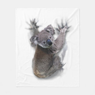 Couverture Polaire Koala Hang Sur Le Dos Cute Ours Australie Animal