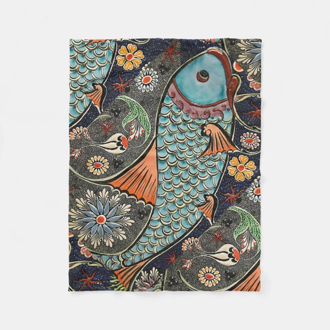 Couverture Polaire Koi Mosaic (Devant)