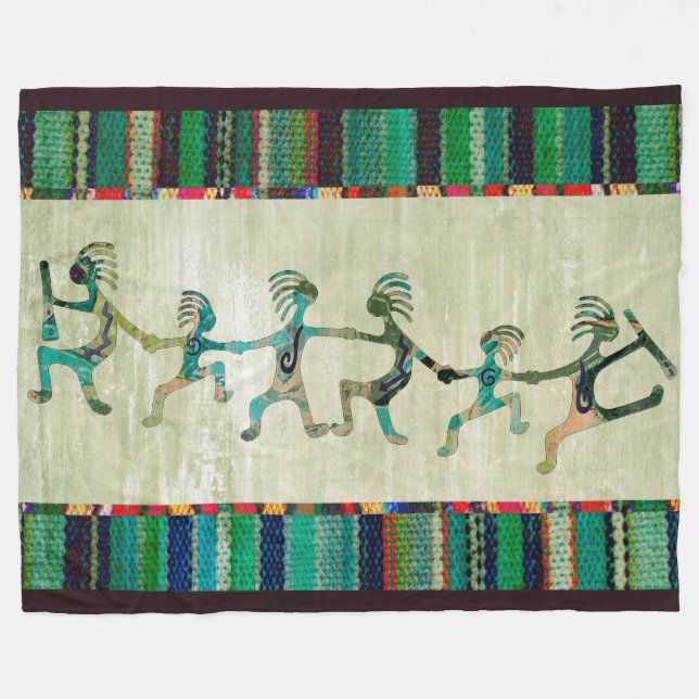 Couverture Polaire KOKOPELLI drôle de famille + vos idées (Devant (Horizontal))