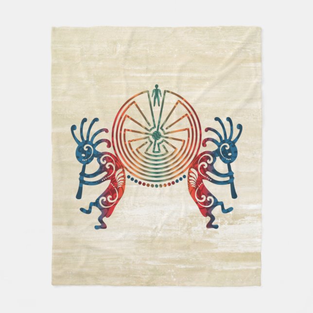 Couverture Polaire KOKOPELLI/HOMME DANS LE LABYRINTHE + vos idées (Devant)
