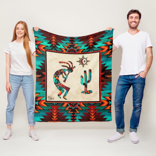 Couverture polaire Kokopelli Sud-Ouest (En situation)